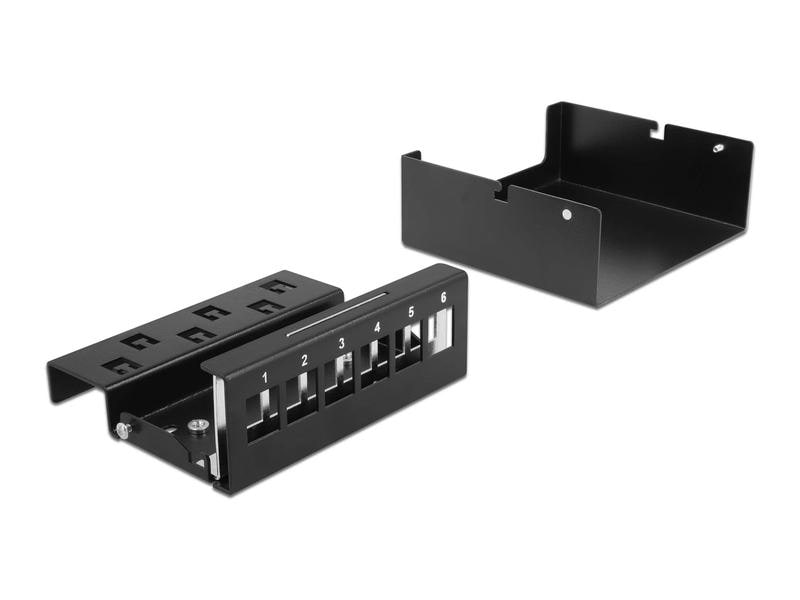 Delock Gehäuse Keystone Patchpanel 6 Port schwarz Keystone Patchpanel 6 Port schwarz