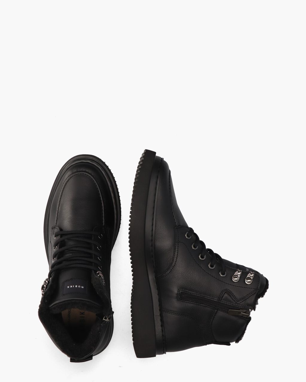 Nubikk Jonah Polar Fur Zwart Heren Veterboots