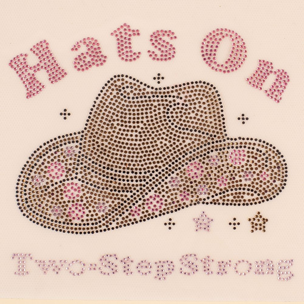 Glitter transfer Hats on