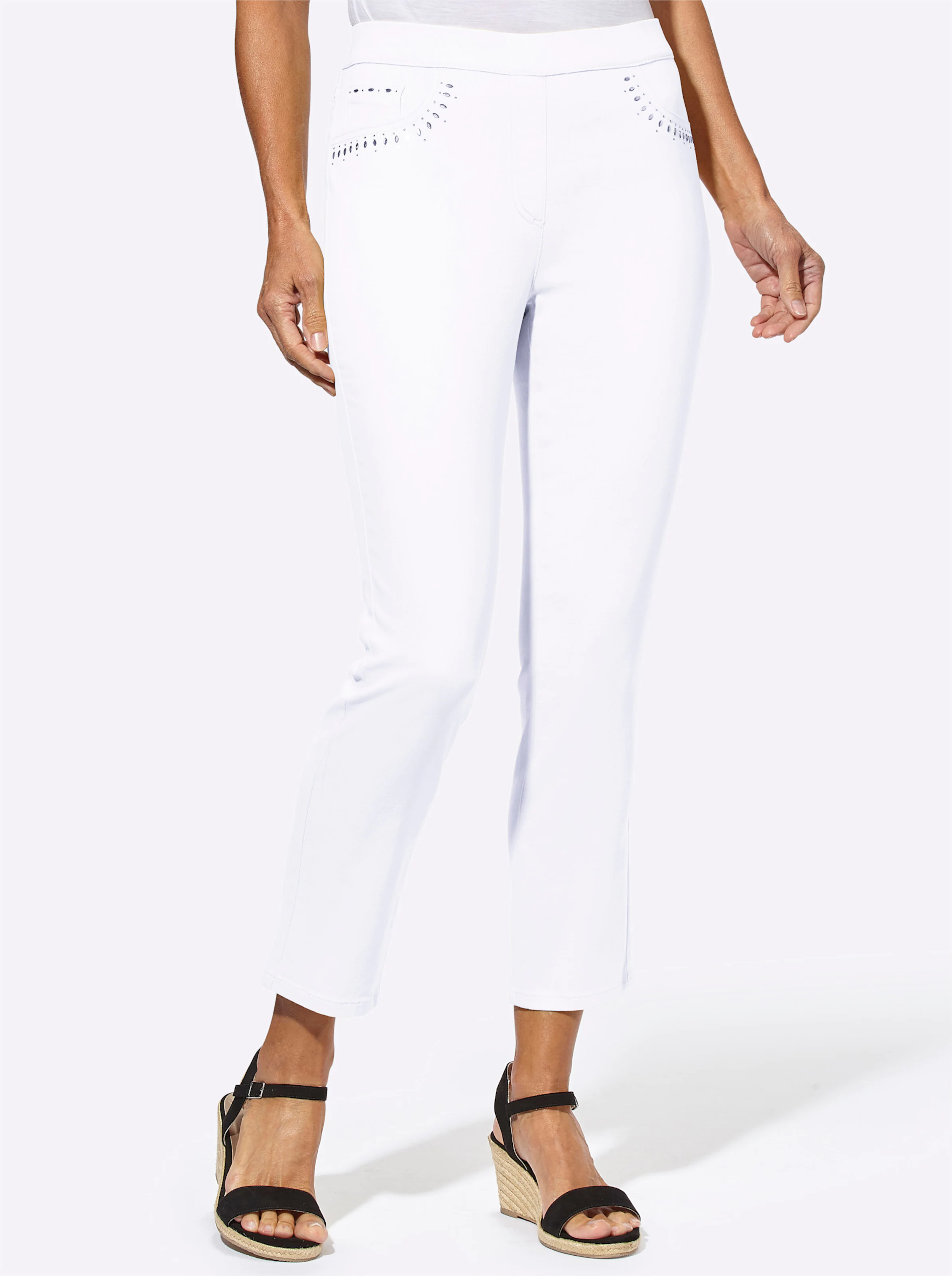 7/8-Jeans in weiß