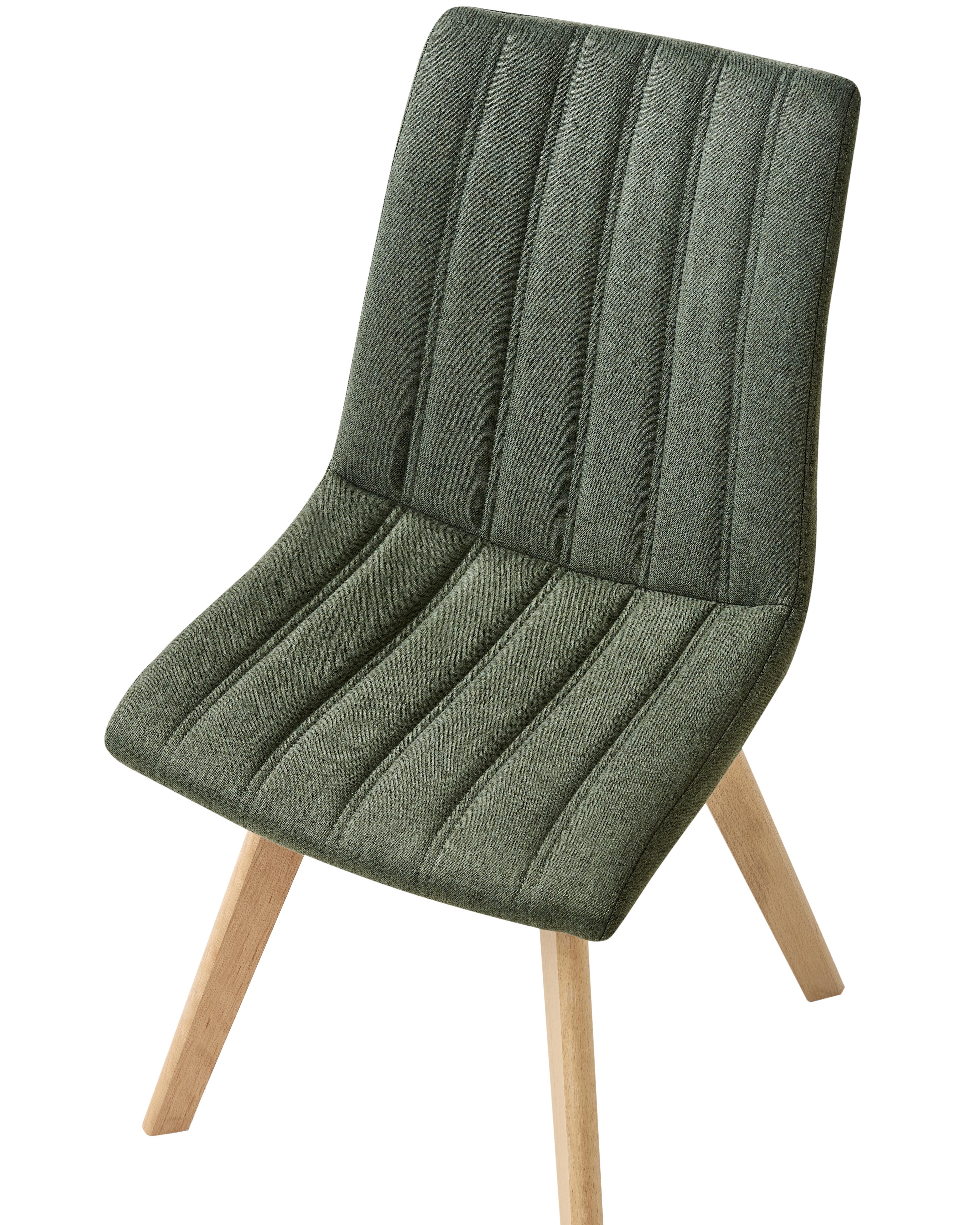 Set van 2 eetkamerstoelen CALGARY Stof Donkergroen