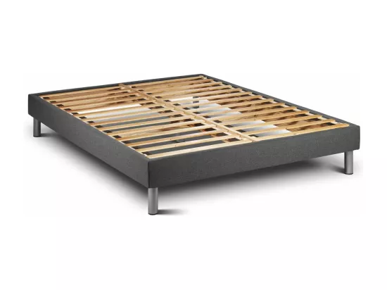 Ensemble VITALMEMO BACK 140x190cm sommier kit gris