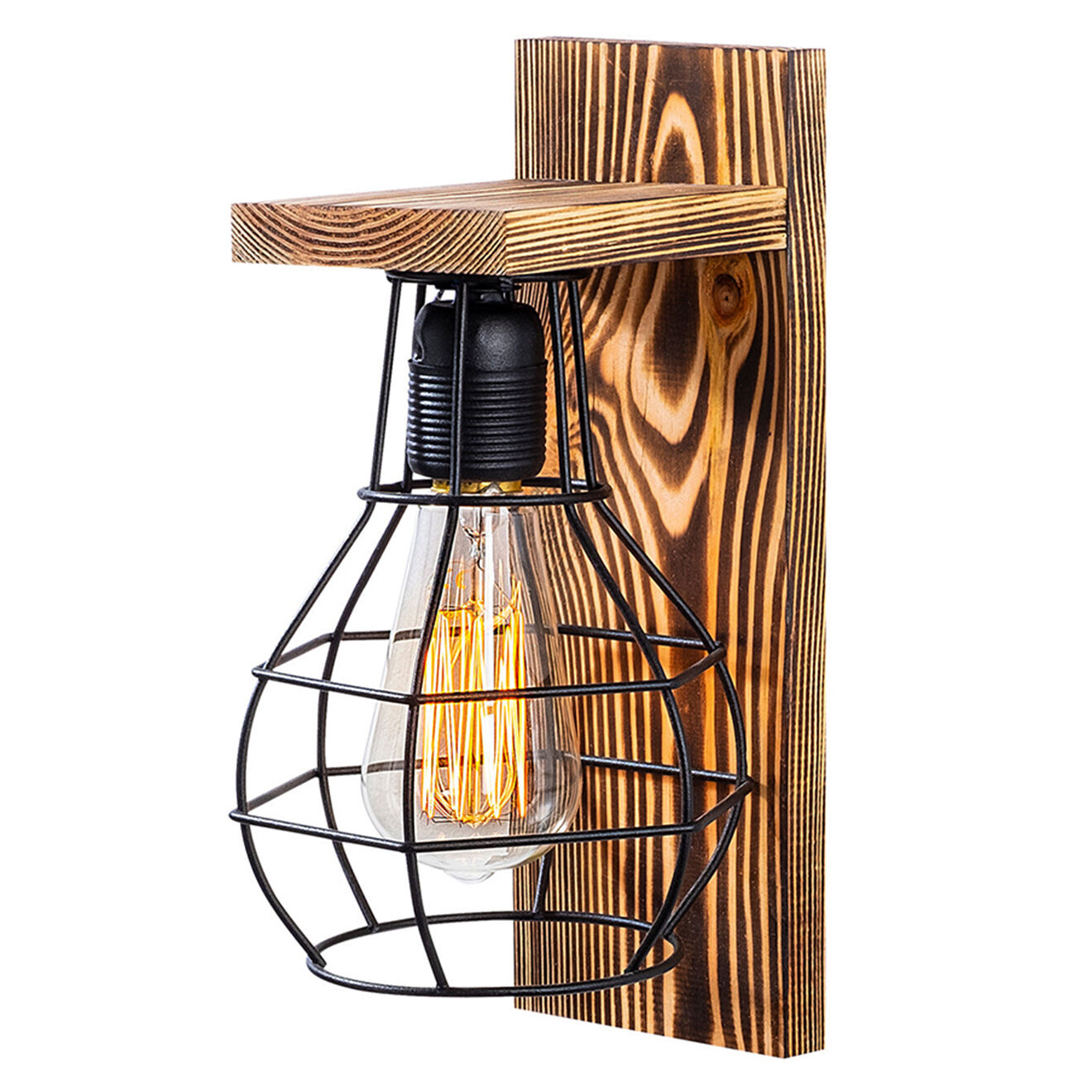 Opviq Applique murale Erebos bois  -  16x16x30cm