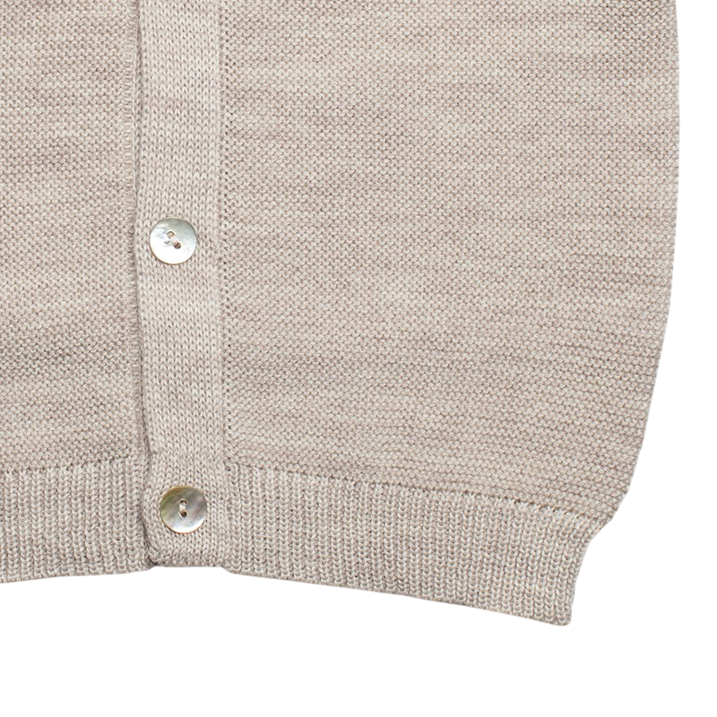 Babyjacke Merinowolle beige-mélange