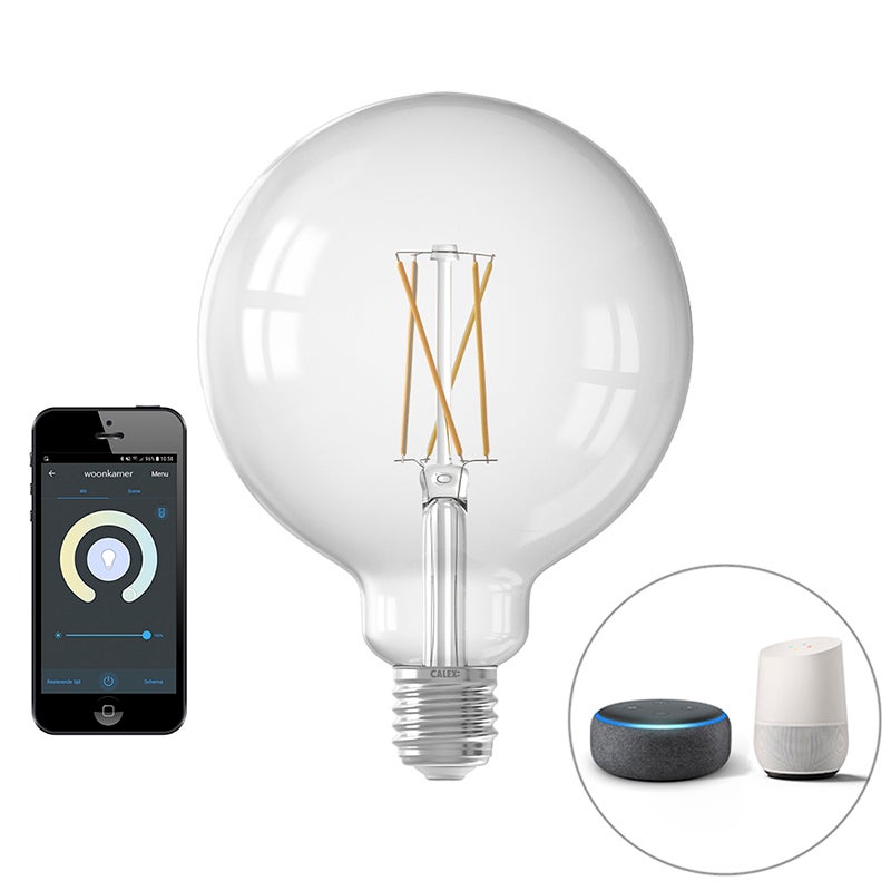 Slimme landelijke rotan hanglamp incl. WiFi G125 lichtbron - Calamus