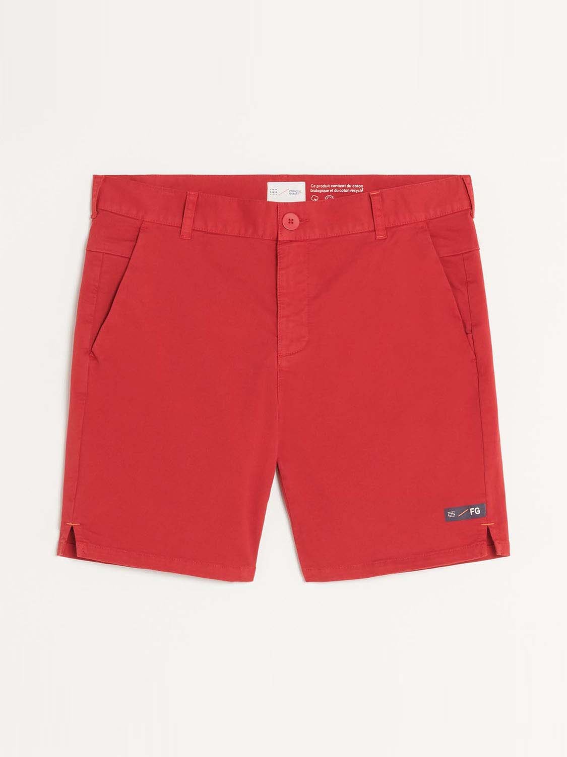 Short Homme Coton Biologique Rouge
