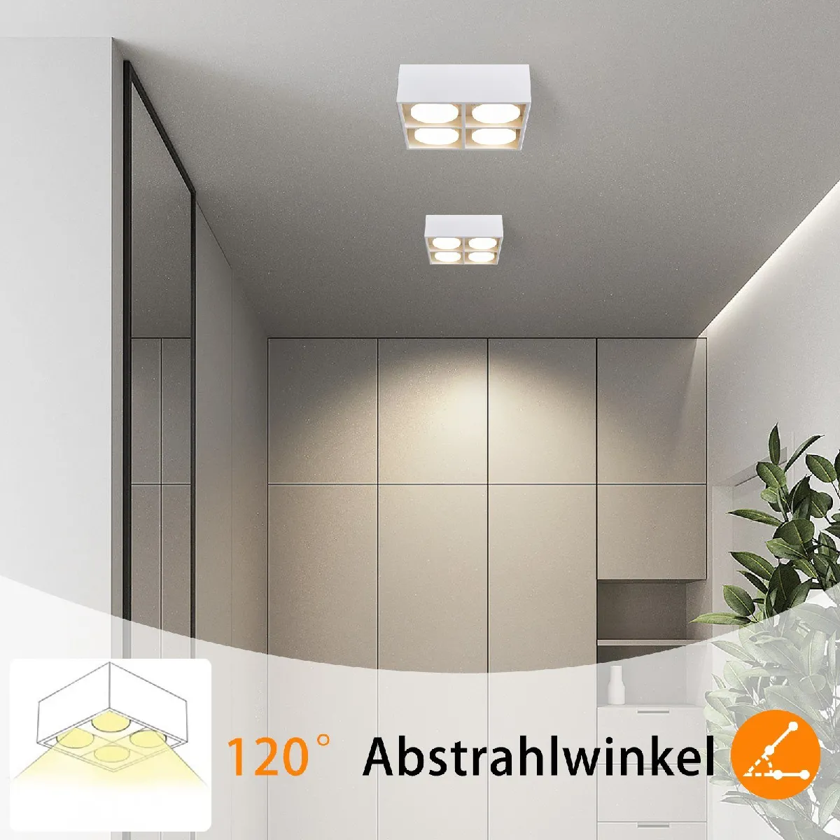 NETTLIFE Spots Plafond LED Blanc Chaud GX53