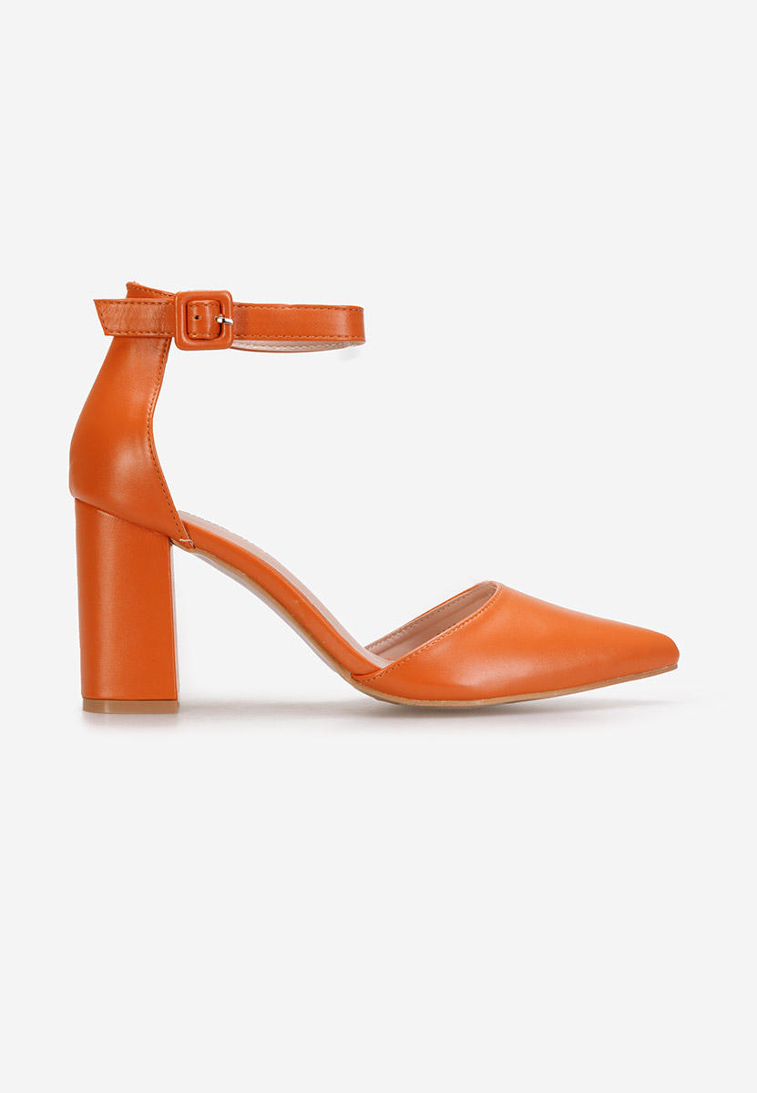 Chaussures à talon épais orange Daphne