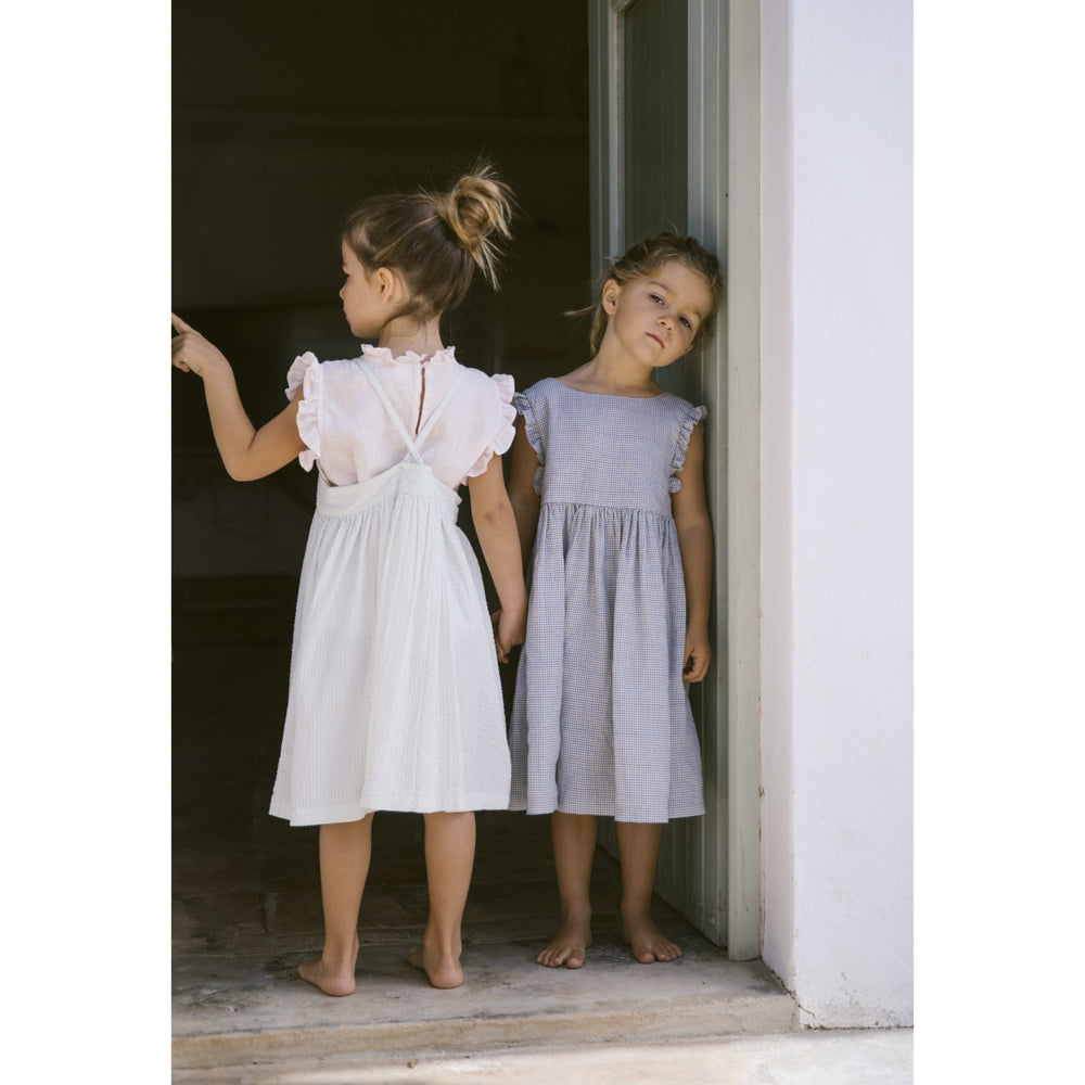 Køb MarMar Linen Mini Check Darame Kjole