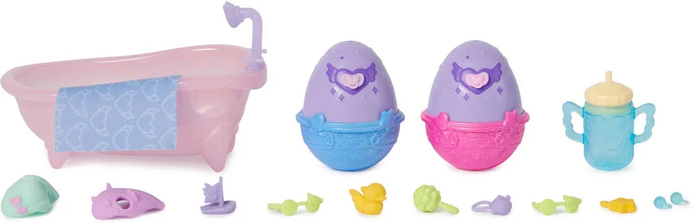 HATCHIMALS - PACK DE 2 HATCHIMALS ET DOUCHE COLOR CHANGE