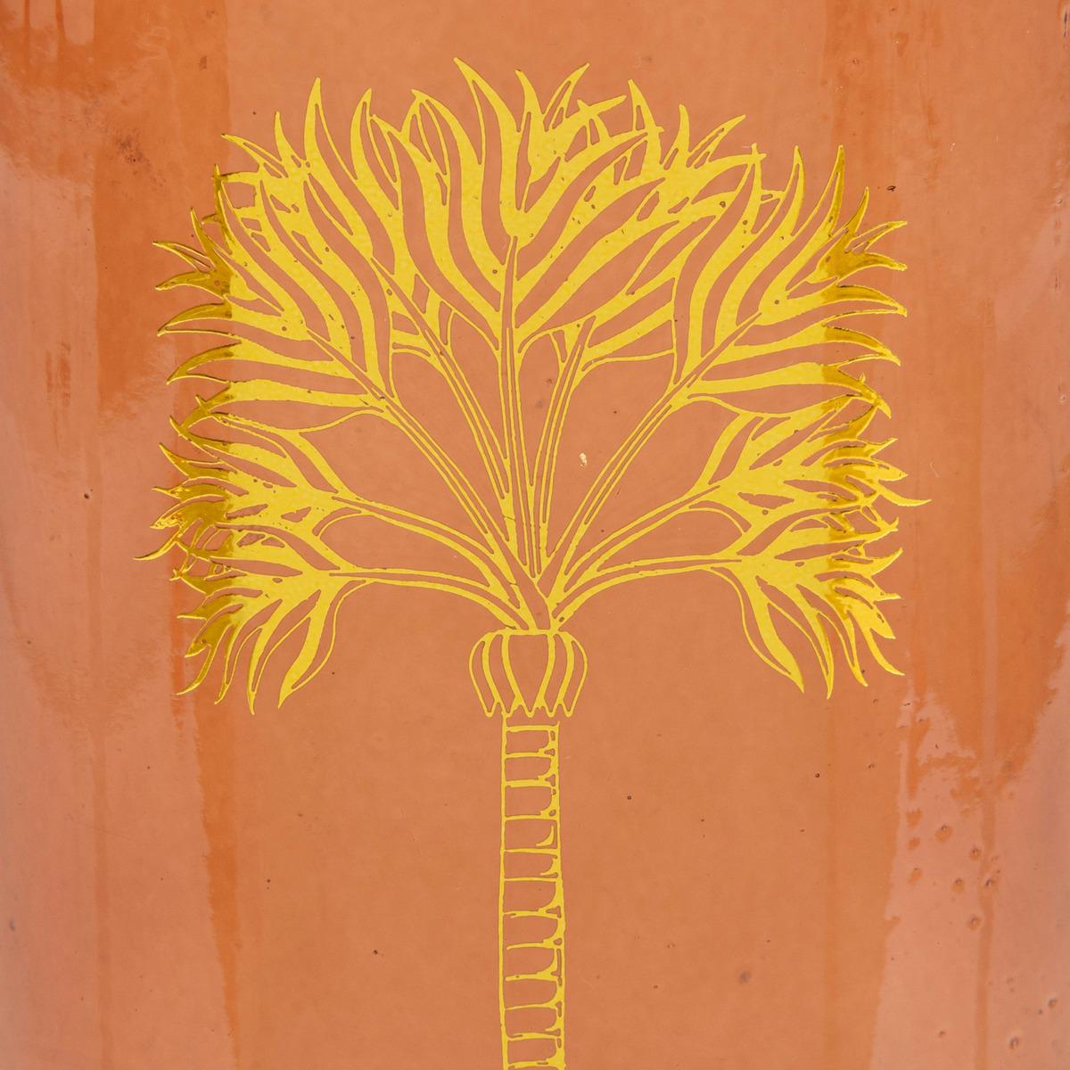 VASE VERRE BOUTEILLE AMBRE TROPICAL BOUDOIR H.22CM