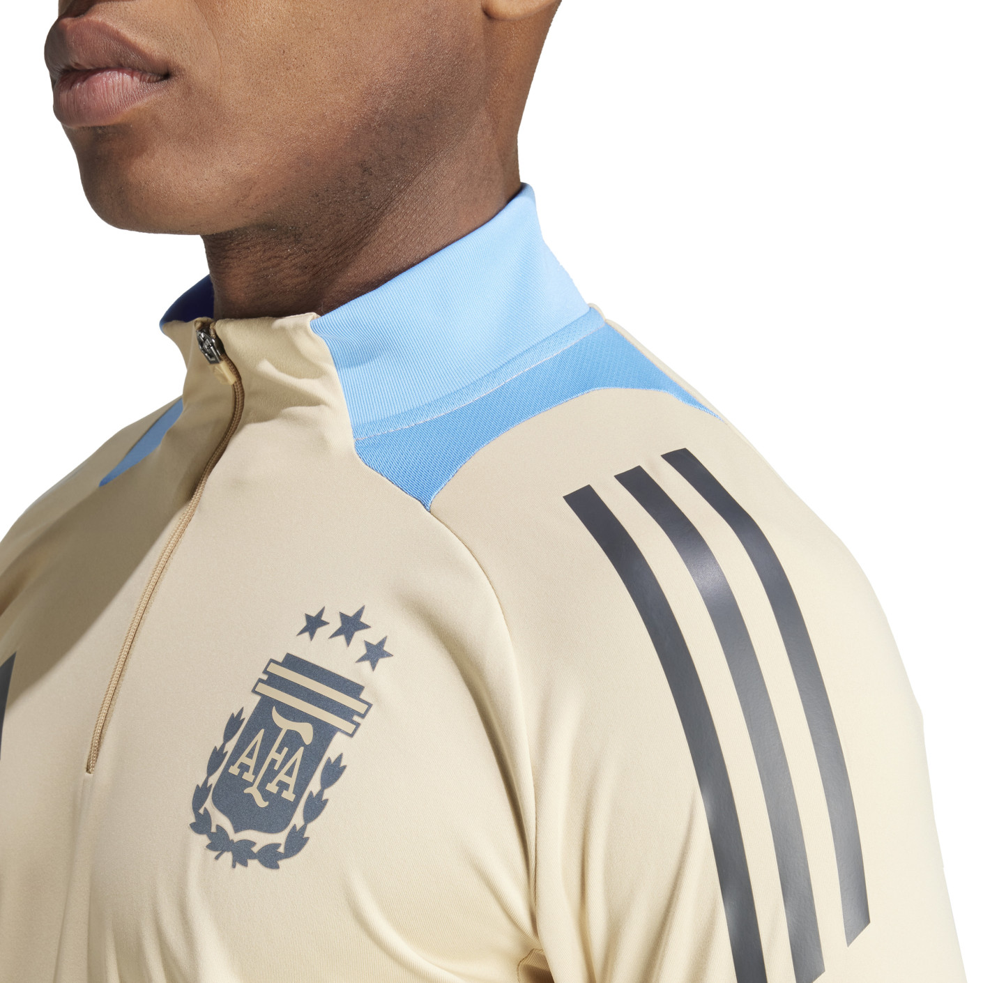 adidas Argentinië Trainingspak 1/4-Zip 2024-2026 Beige Donkergrijs Lichtblauw Goud