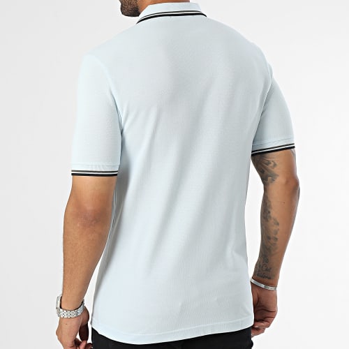 Polo Manches Courtes Twin Tipped M3600 Bleu Clair