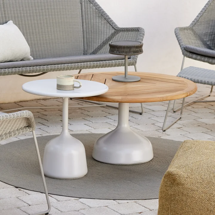 Cane-line - Glaze Couchtisch ⌀ 45 cm, taupe