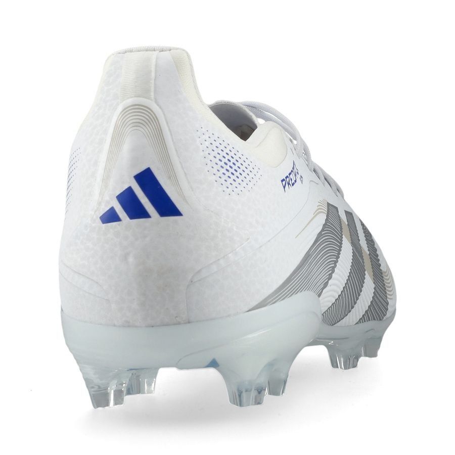 adidas Predator Elite FG Polar Victory - Blanc/Argenté/Bleu Enfant