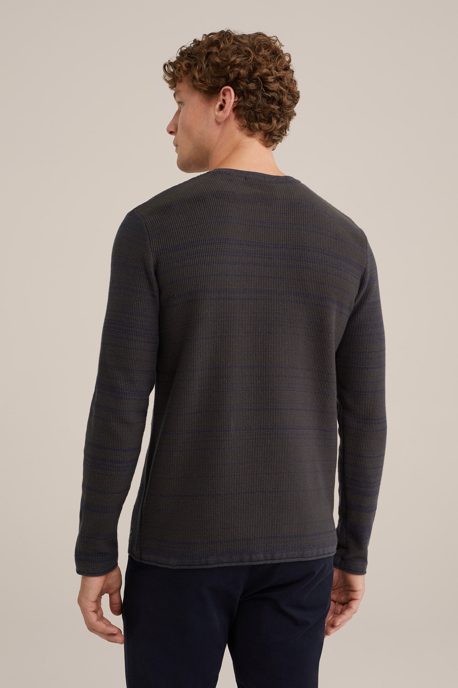 trui met structuur WE Fashion Donkergroen