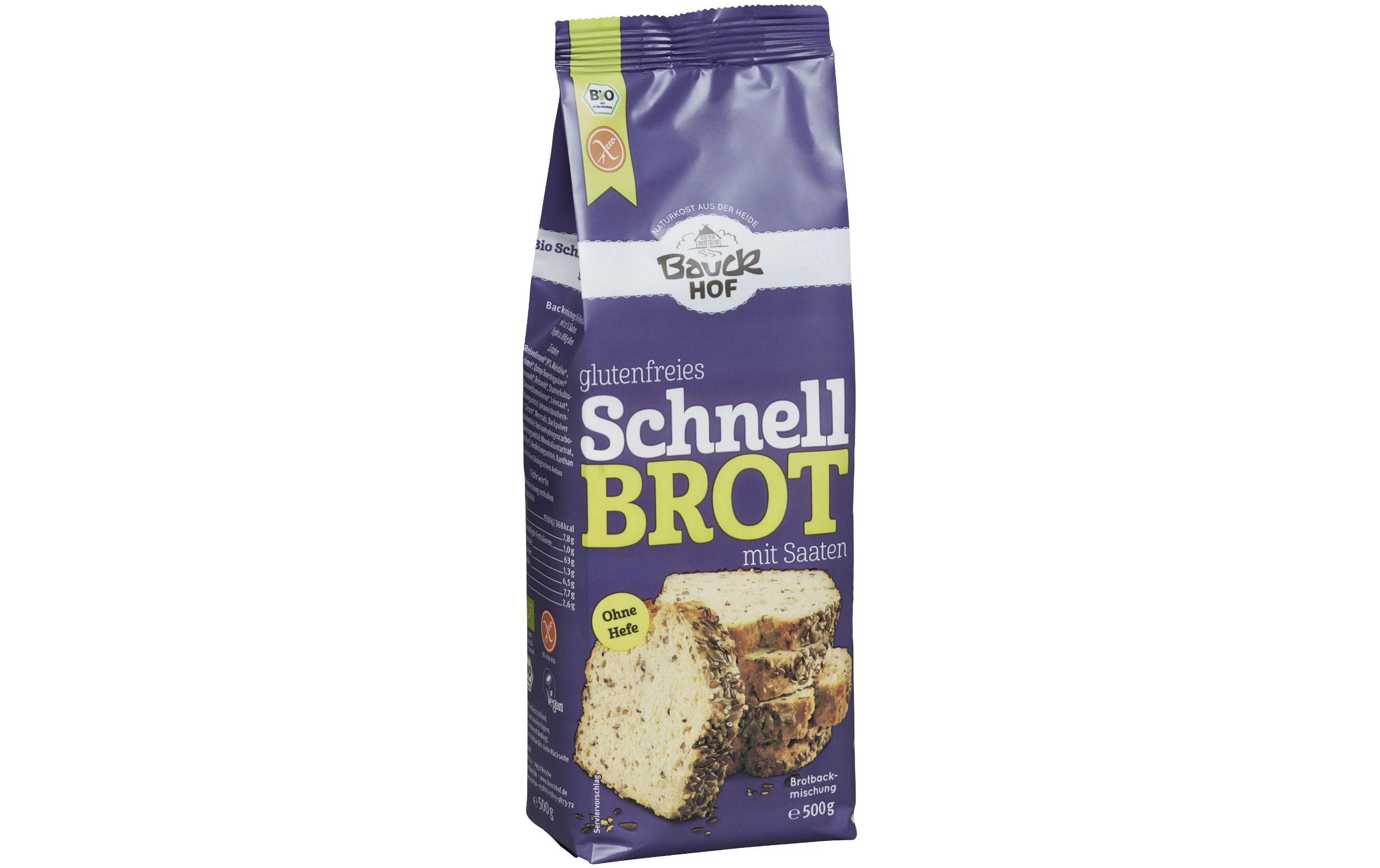Bio Schnellbrot 500 gBiologisch zertifizierte Brotmischung für ein glutenfreies Brot