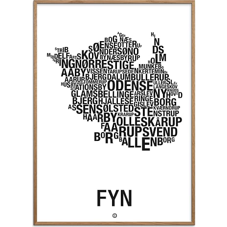 Fyn, byer - 30x40 cm