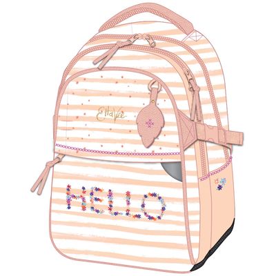 Sac à dos EttaVee Hello - 2 compartiments - rose clair - Kid'Abord