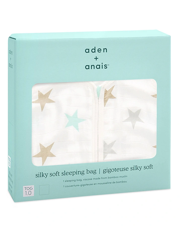 Schlafsack SILKY SOFT – MILKY WAY in weiß/blau