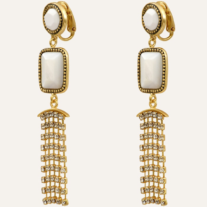 Boucles d'oreilles Sparkling - Métal doré & cristaux