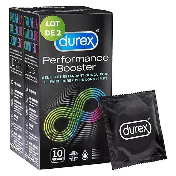 Camisinhas Durex Performance Booster, pacote com 20 unidades - 2 pacotes com 10 unidades cada