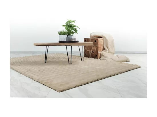Tapis 170x120cm, design H008Y coloris beige - Confort et élégance pour votre intérieur