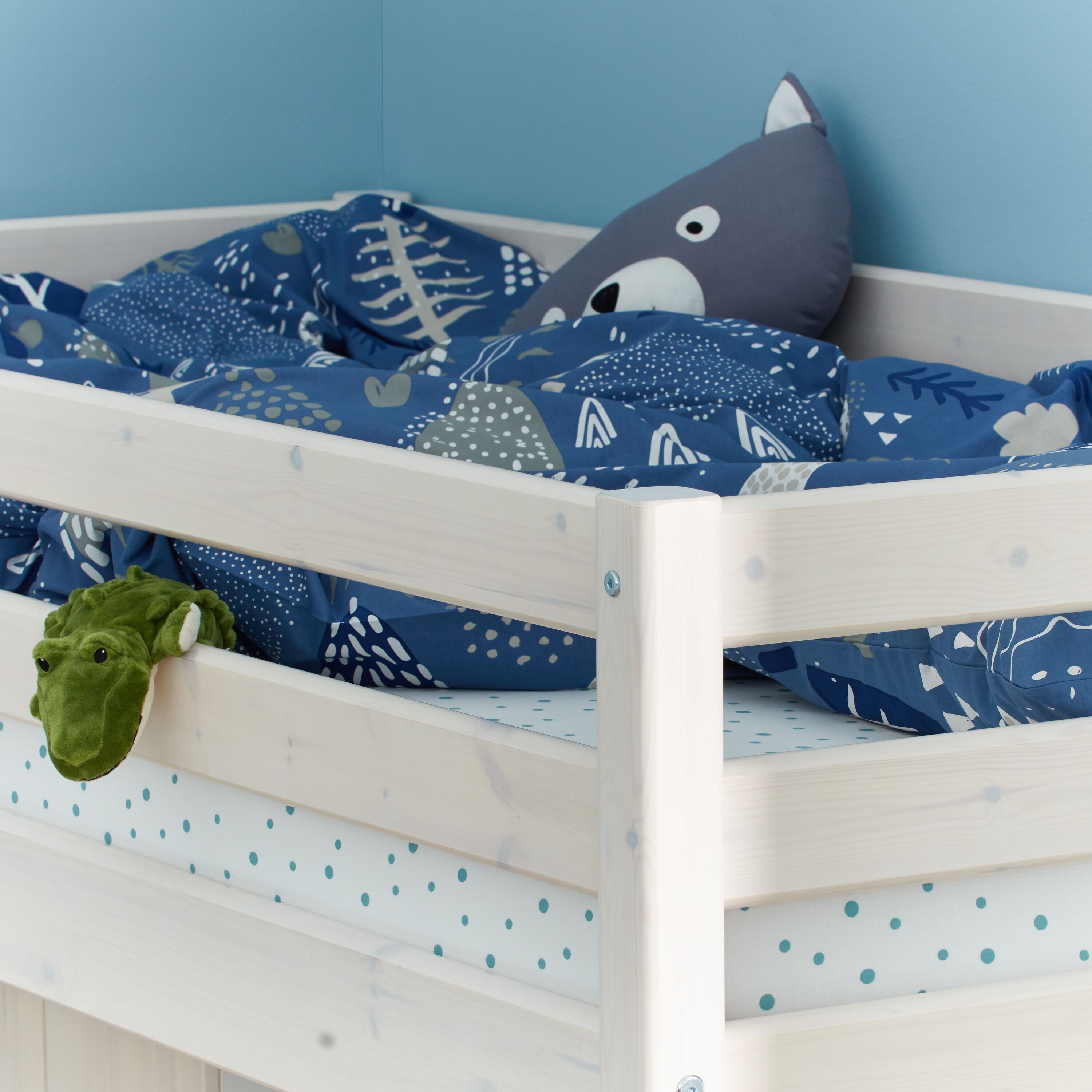 ANDRI Jersey-Fixleintuch - Blau / B: 90.0 cm x T: 200.0 cm