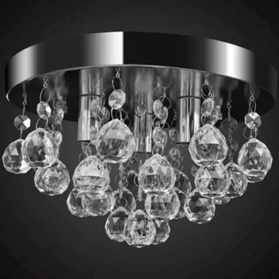 vidaXL - Plafondlamp - Transparent - Metaal
