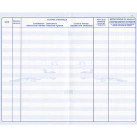 Carnet d'entretien de véhicule, 32 pages