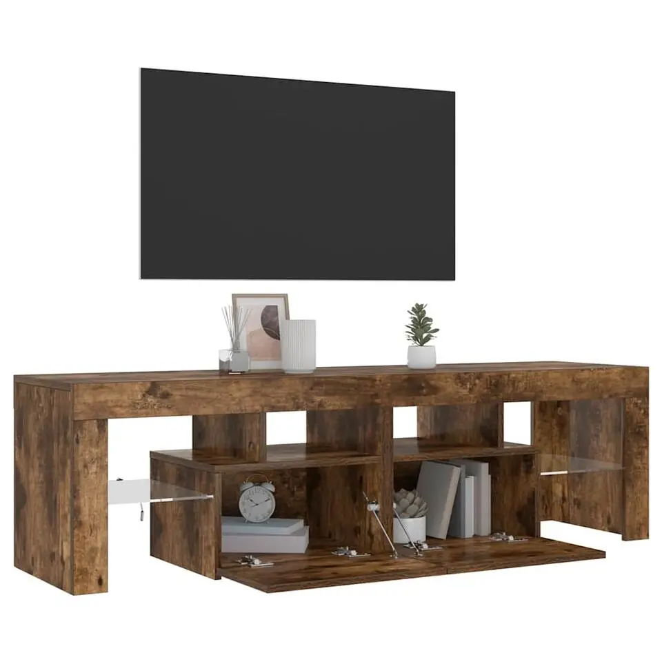 vidaXL - Tv-kast - Bruin - Bewerkt hout