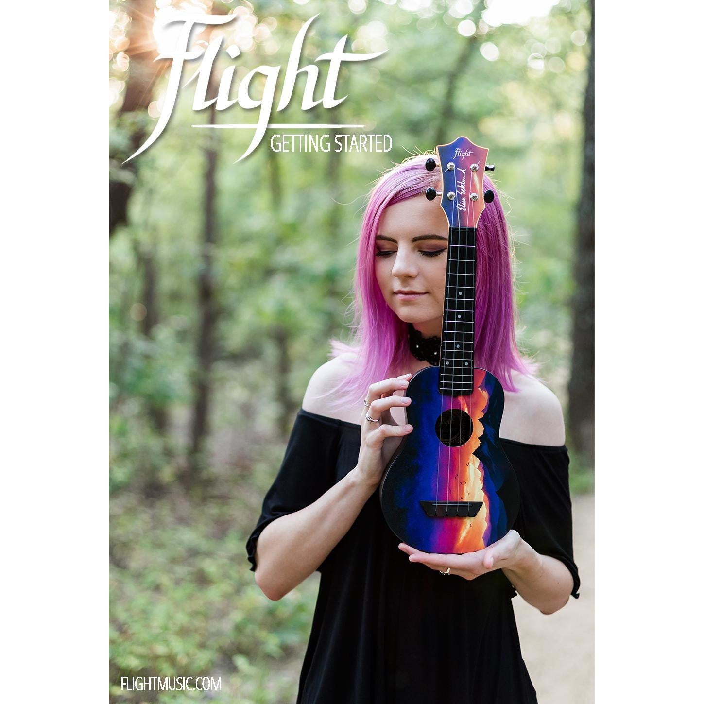 Flight Elise Ecklund City Signature concert ukelele met padded gigbag, boekje en stickers