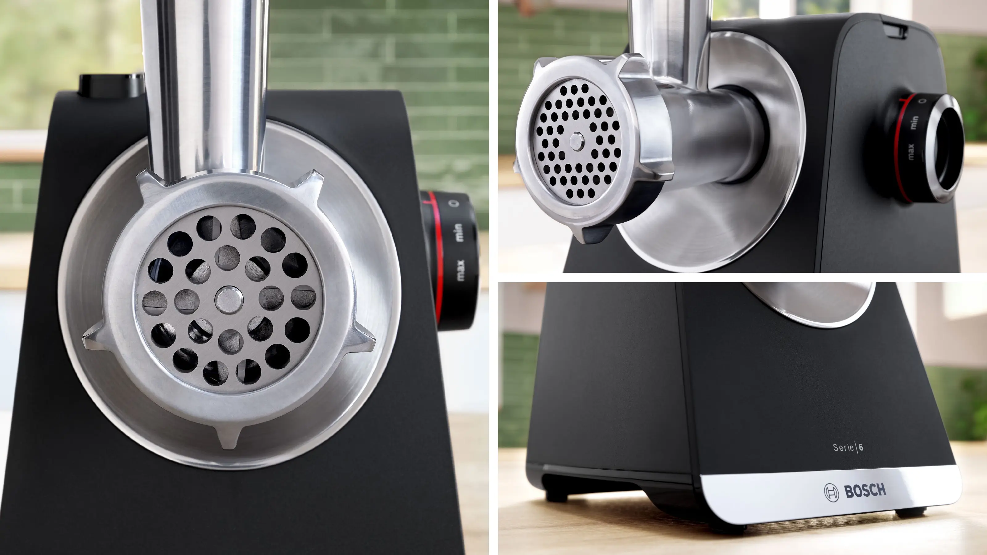 Serie 6 Vleesmolen MultiPower 2100 W Zwart, Metallic zilver