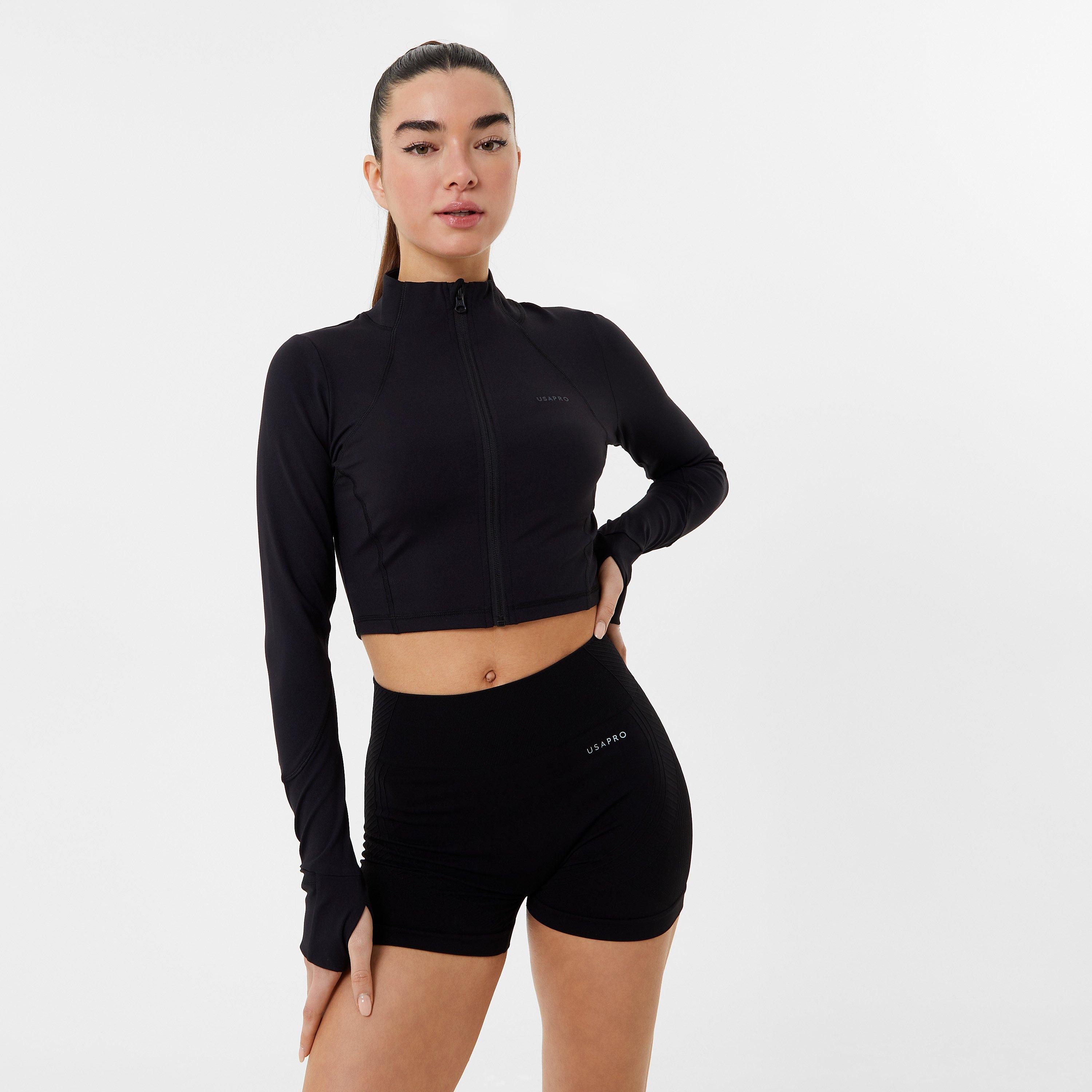 USA Pro Cropped Fitness Jacket Womens