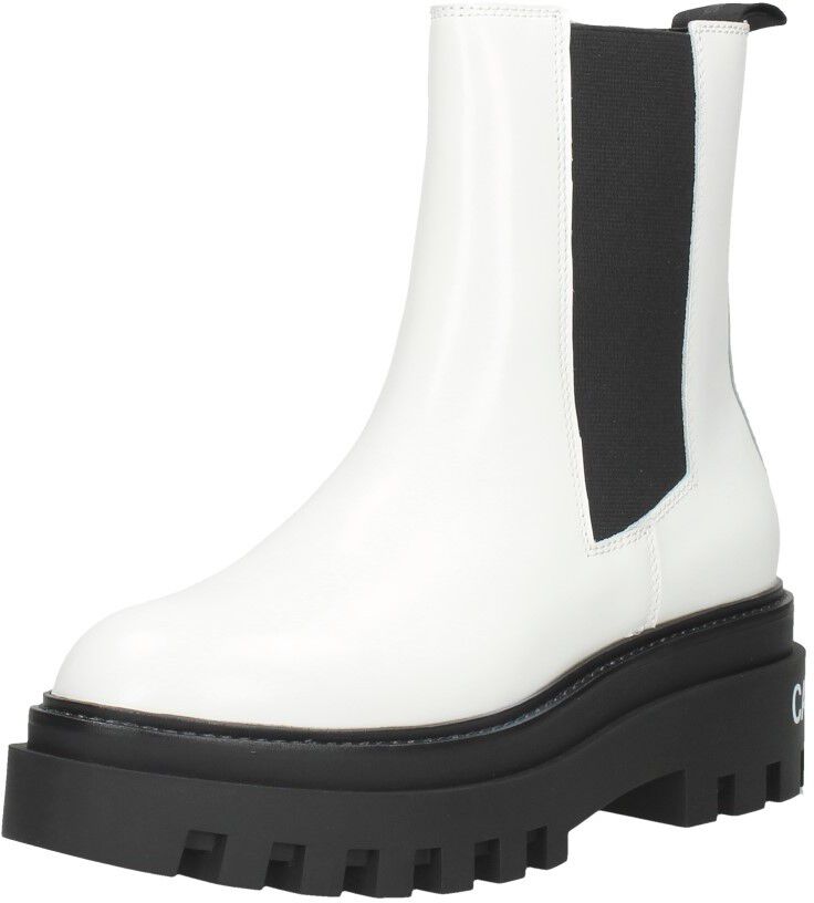 Calvin Klein Flatform Mid Chelsea Boot wit