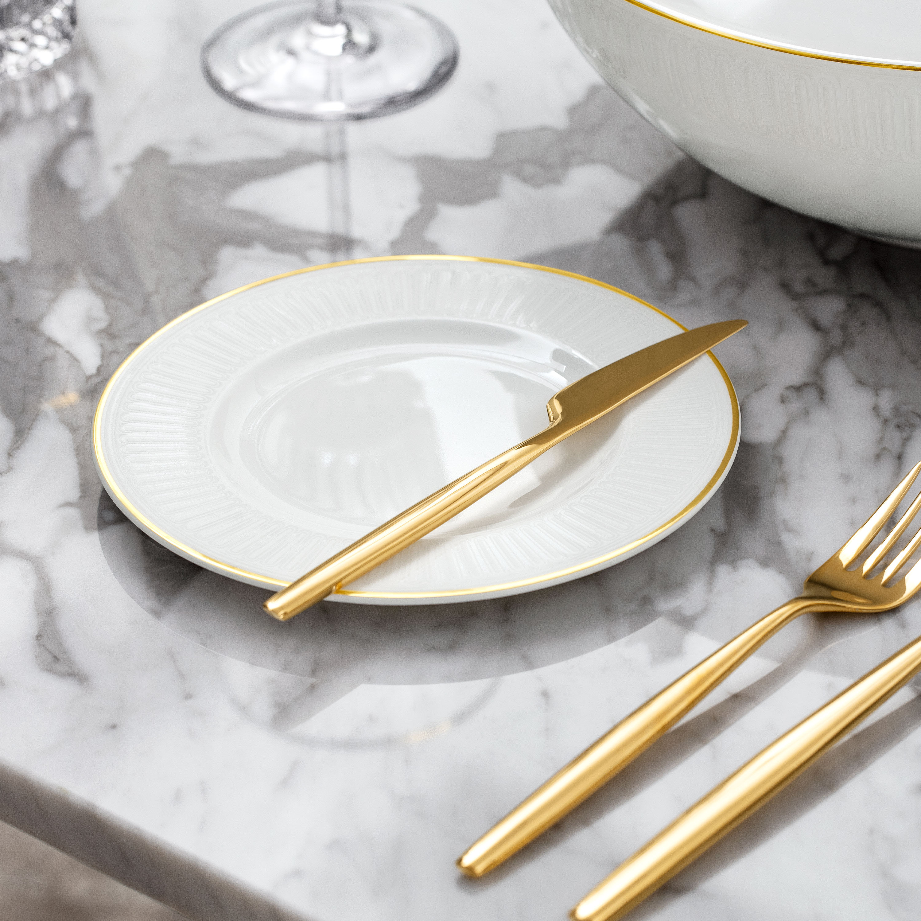 Chateau Septfontaines Bread plate White, 6.5'', Premium Bone Porcelain