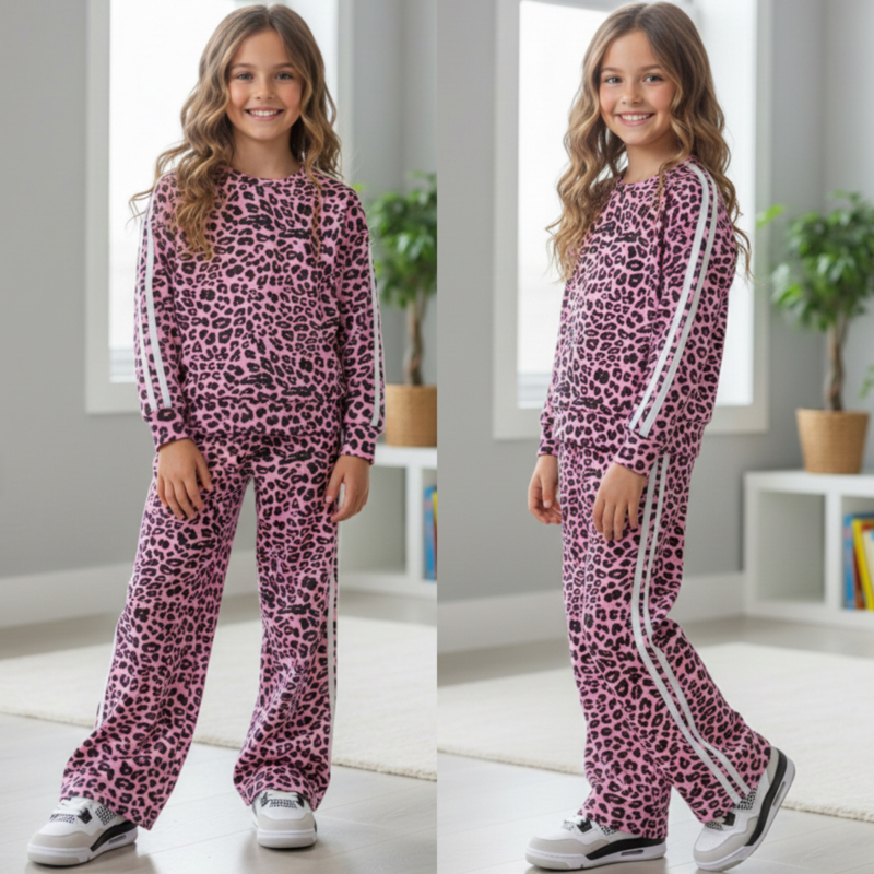 Sporty leo set - roze