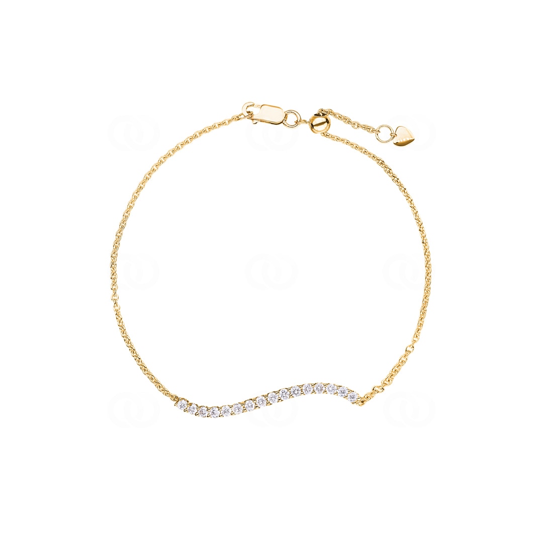 0.50 Karat Diamantarmband 750/18 K Gelbgold