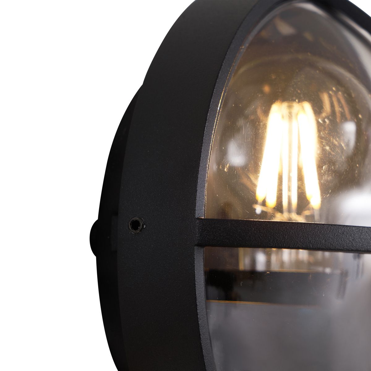 Buiten wandlamp zwart rond IP65 - Target