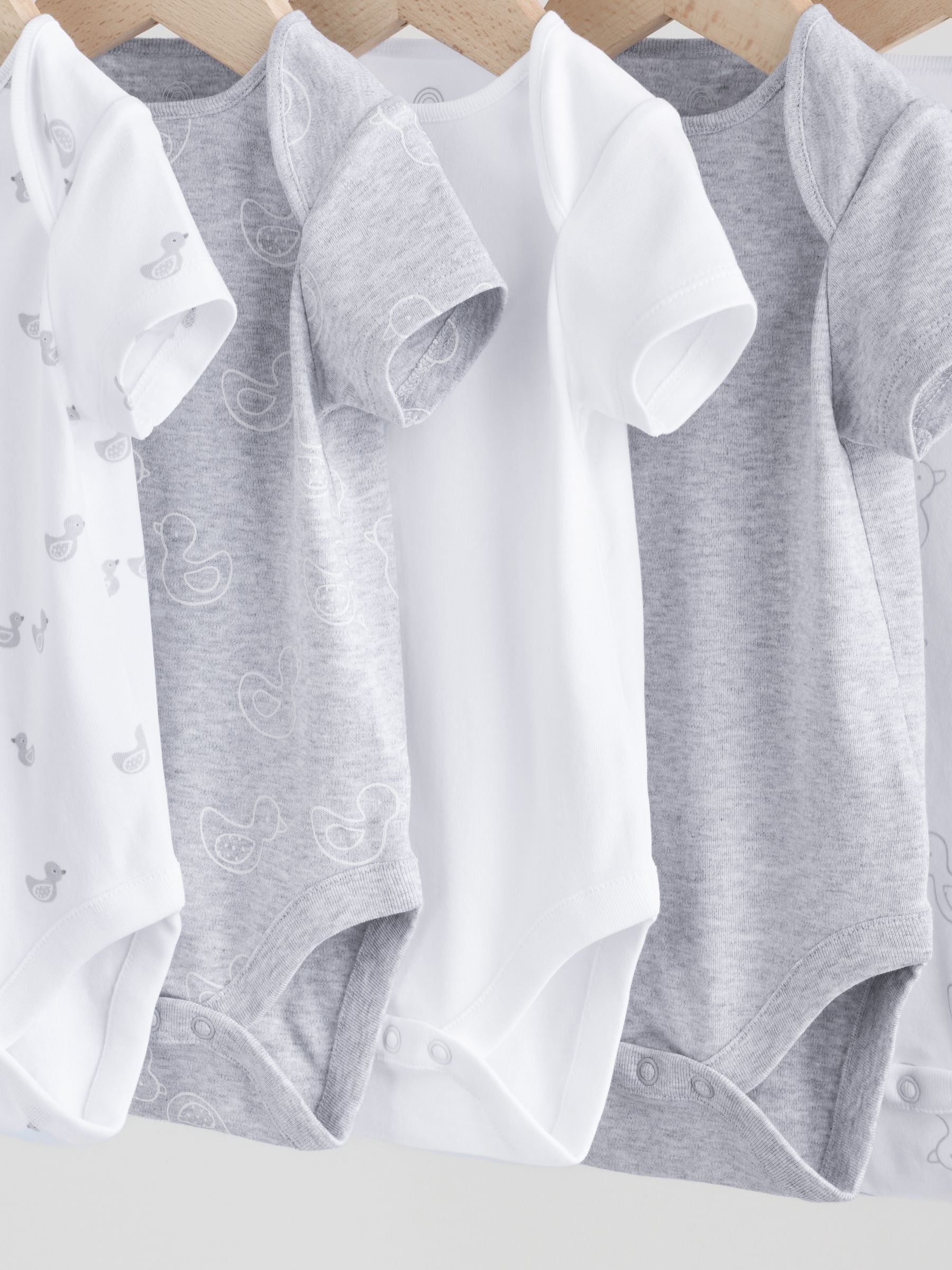 Grijs - Baby Short Sleeved Bodysuits 5 Pack
