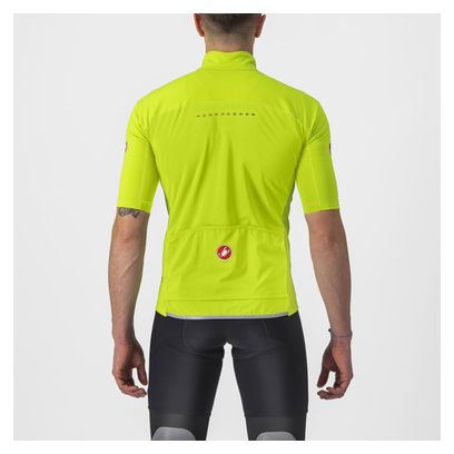 Maillot Manches Courtes Castelli Perfetto RoS 2 Wind Jaune Fluo
