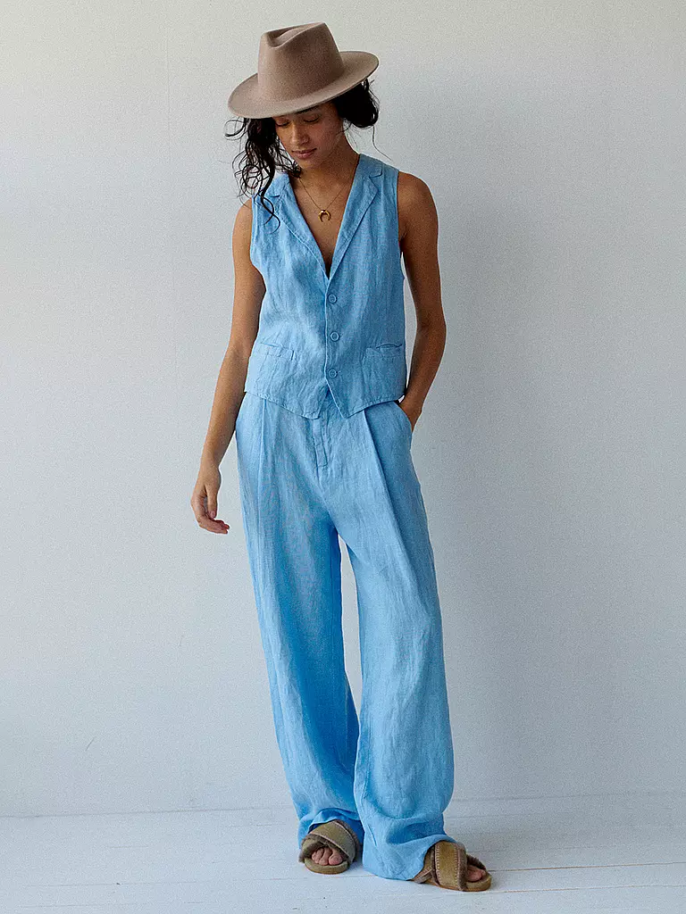PENN&INK Leinenhose blau