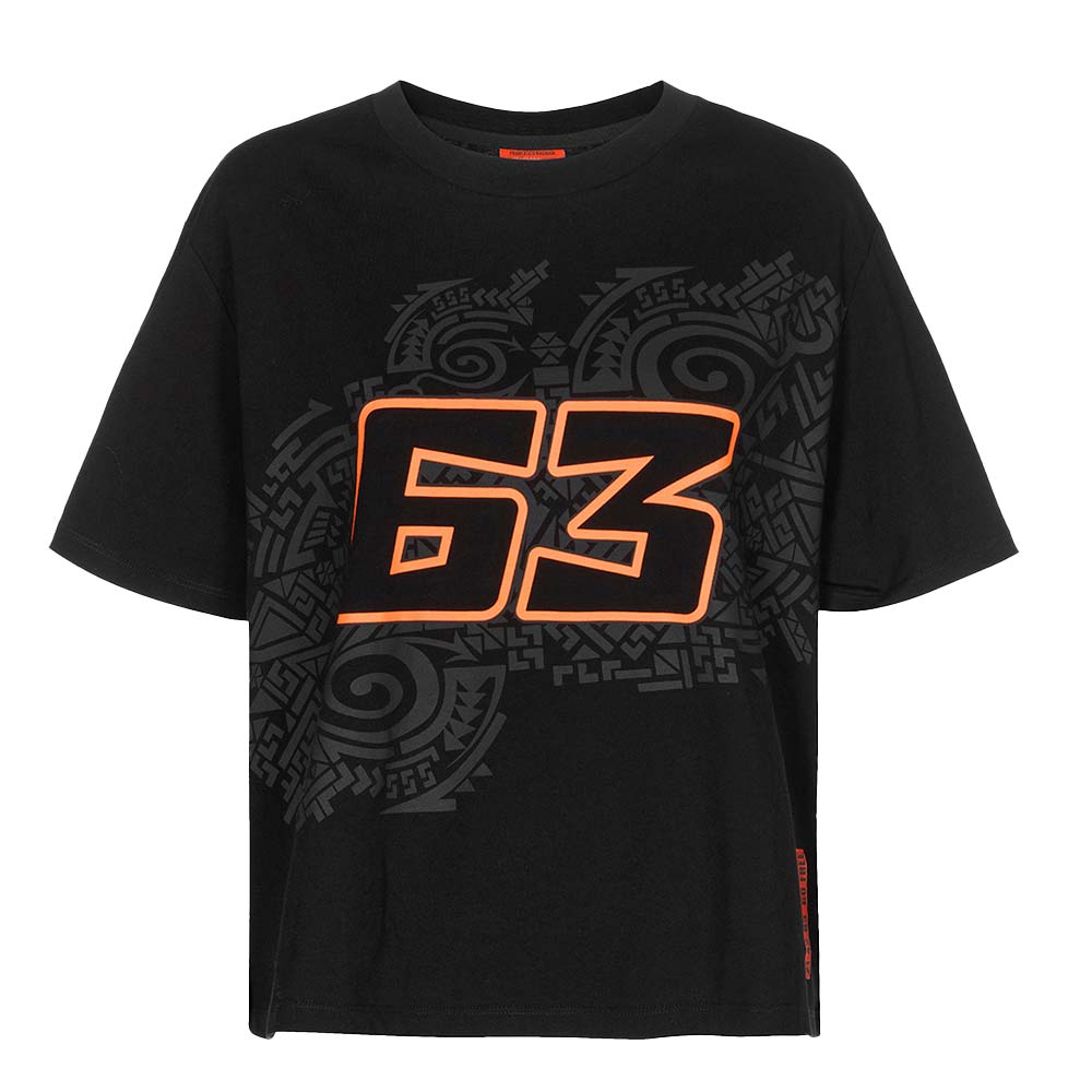 VR46 - T-shirt femme Francesco Bagnaia 63 Noir