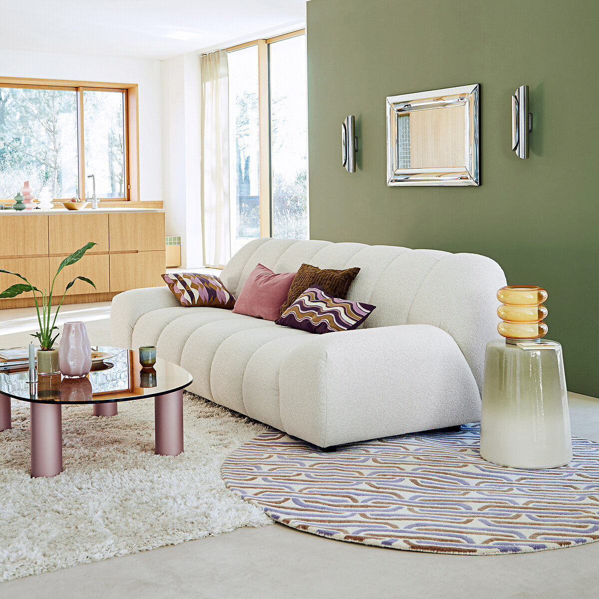 LA REDOUTE INTERIEURS<br>Conjunto de 2 xícaras de faiança com esmalte reativo Elissa