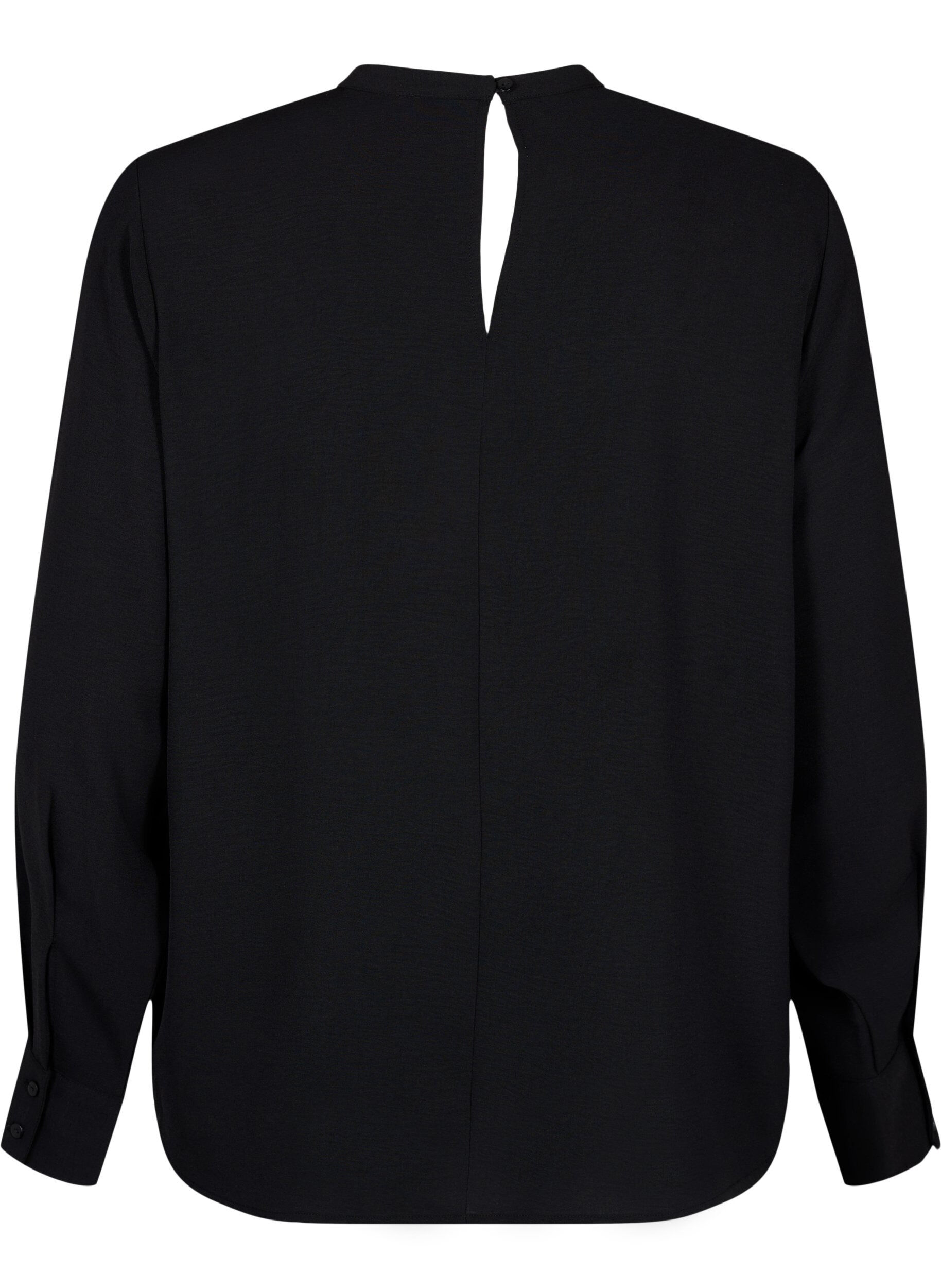 Bluse med blondedetalje