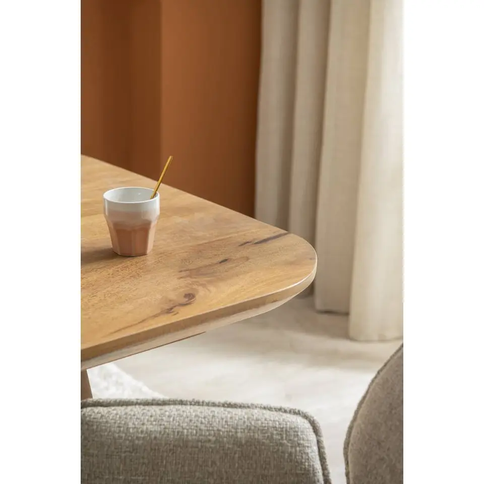 Eettafel Mandy - mangohout - 75x200x94cm