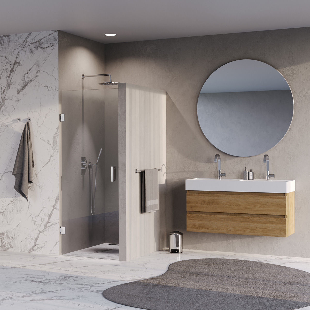 Brauer Void profielloze nisdeur 70cm chroom