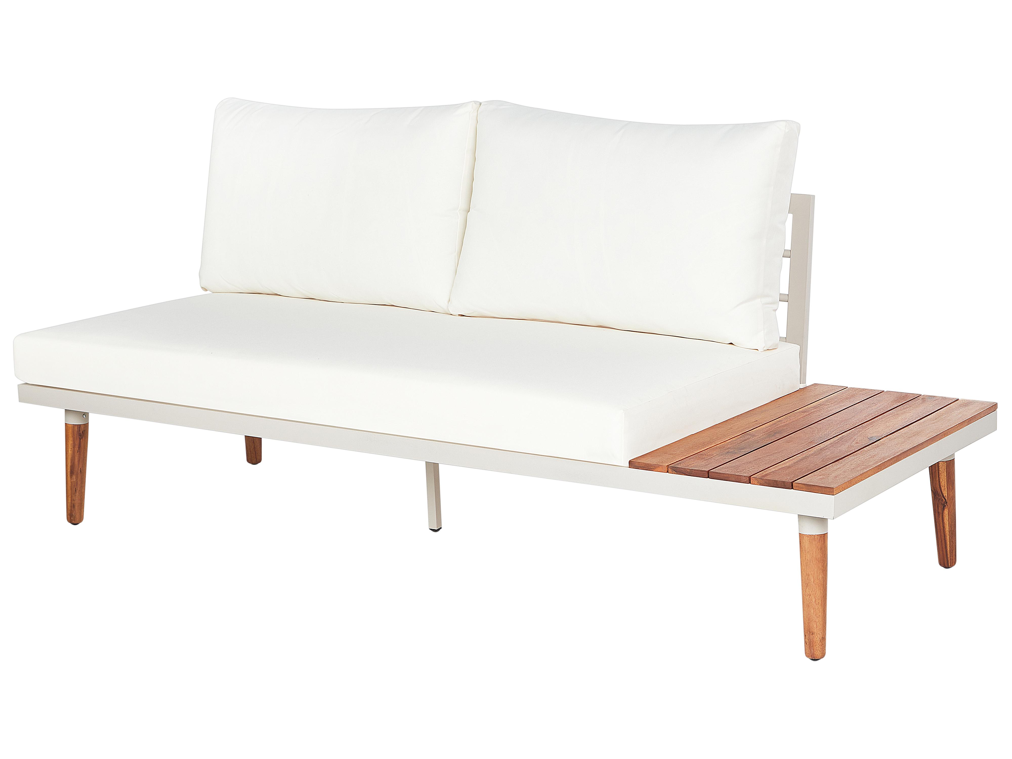 Tuin hoekloungeset met tafel 5-zits CORATO Acaciahout Gebroken wit