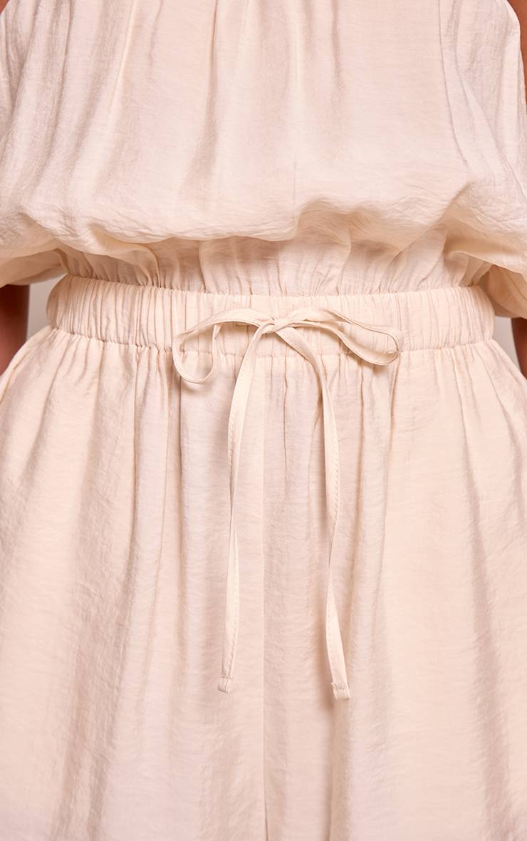 Crème Combi-short Bandeau Texturée Tissée