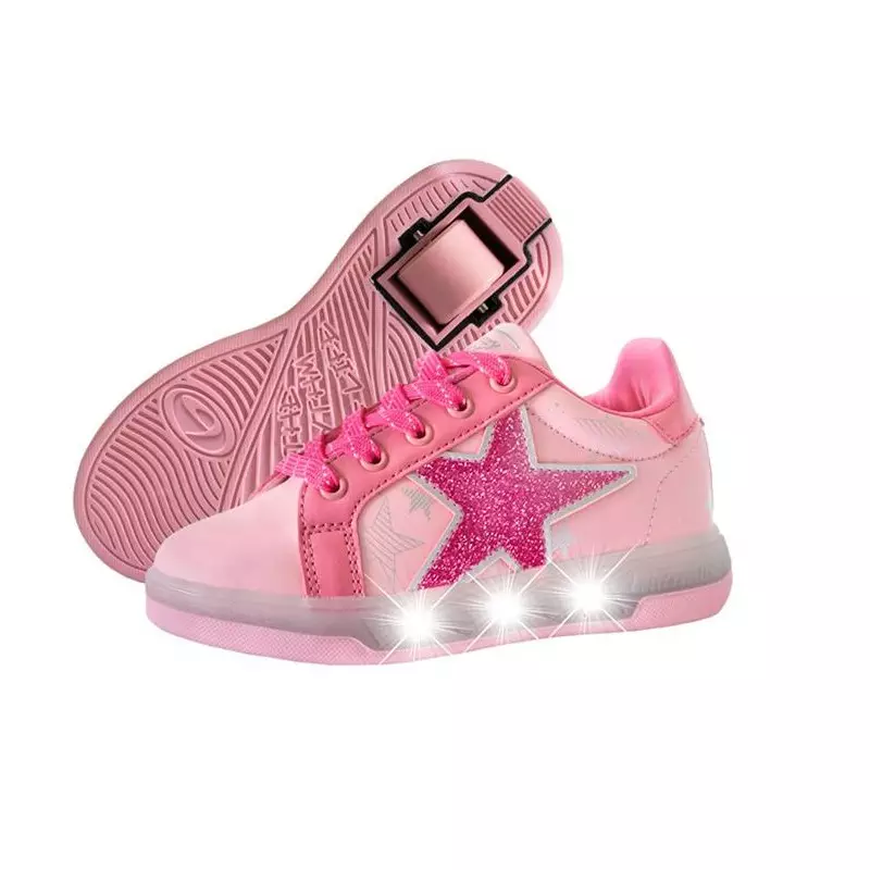 Chaussures à roulettes BREEZY ROLLERS Sparkle Lights Pink/Pink